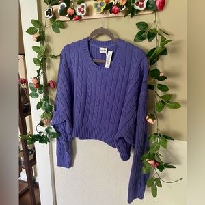Sunday Best Peggy Cropped Sweater in Peri Purple